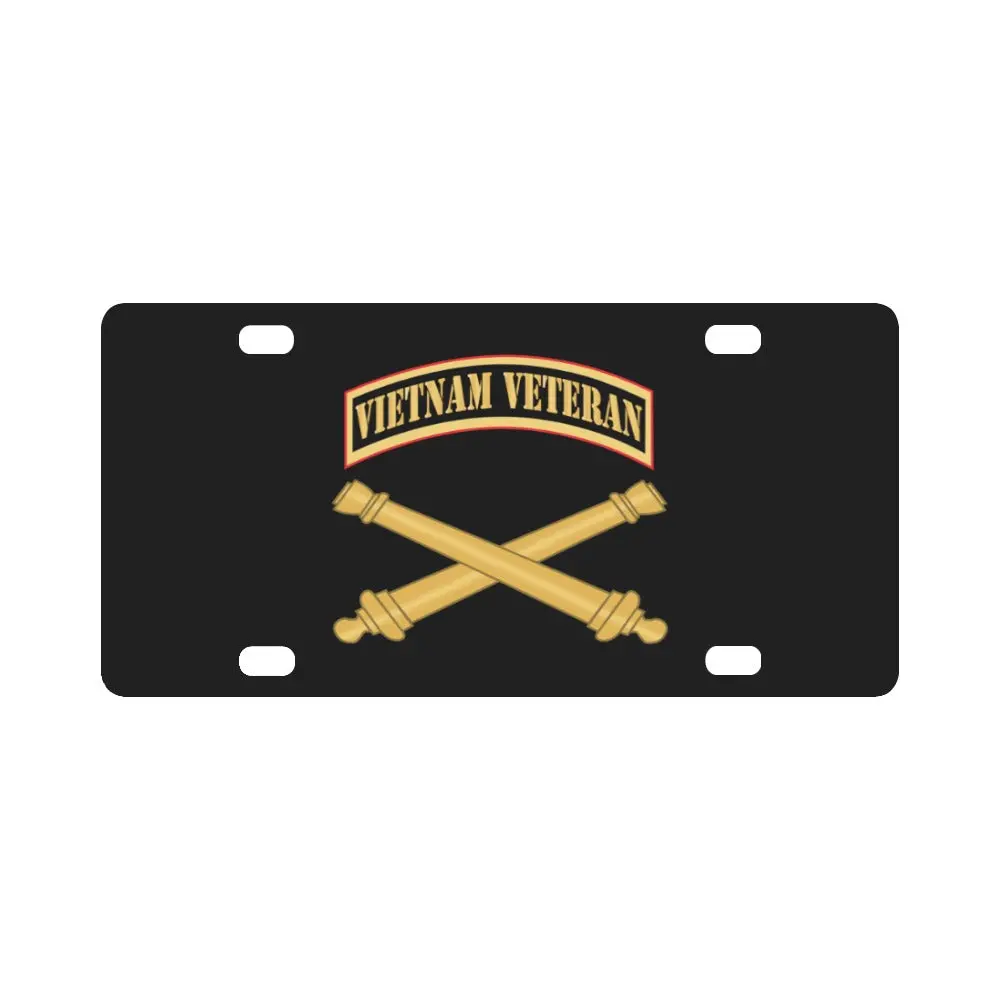 Army - Vietnam Veteran Tab - Gold - Artillery W Br X 300 Classic License Plate 1