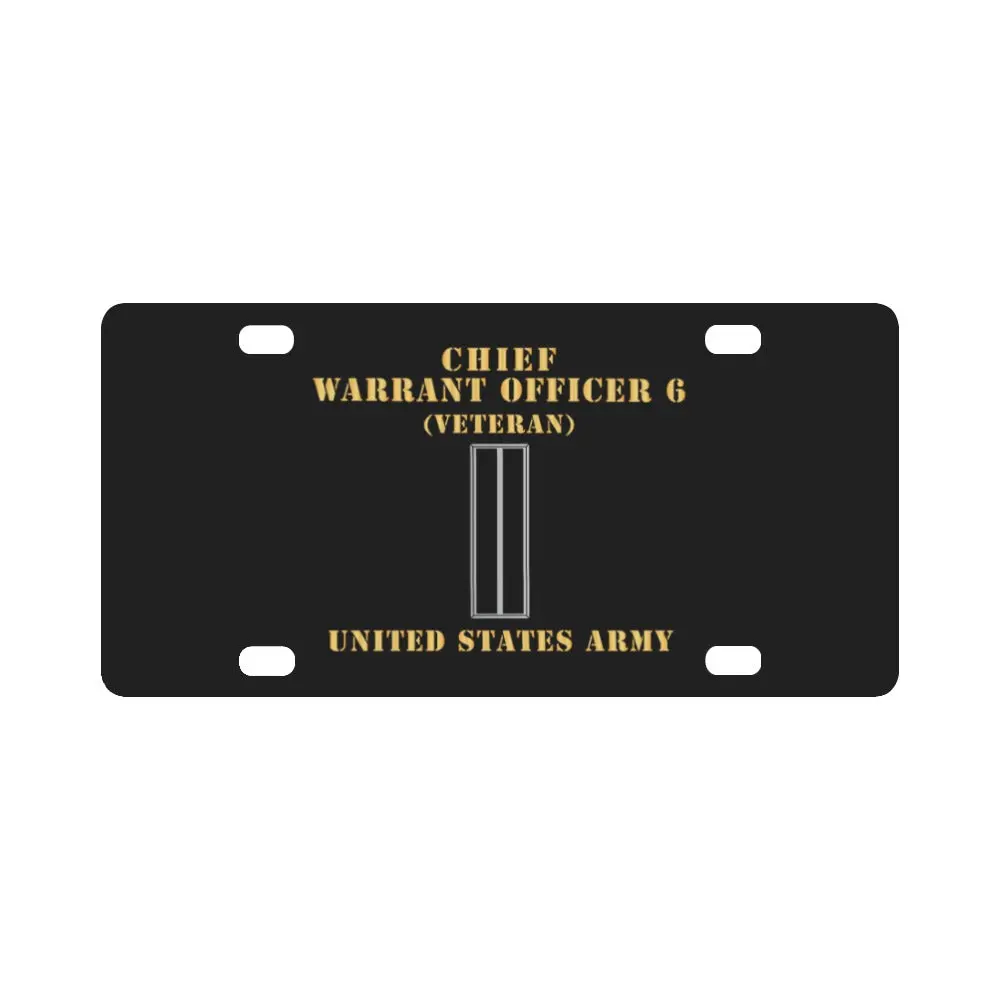 Army - Chief Warrant Officer 6 - Cw06 - Veteran - Flat - X 300 Classic License Plate 1