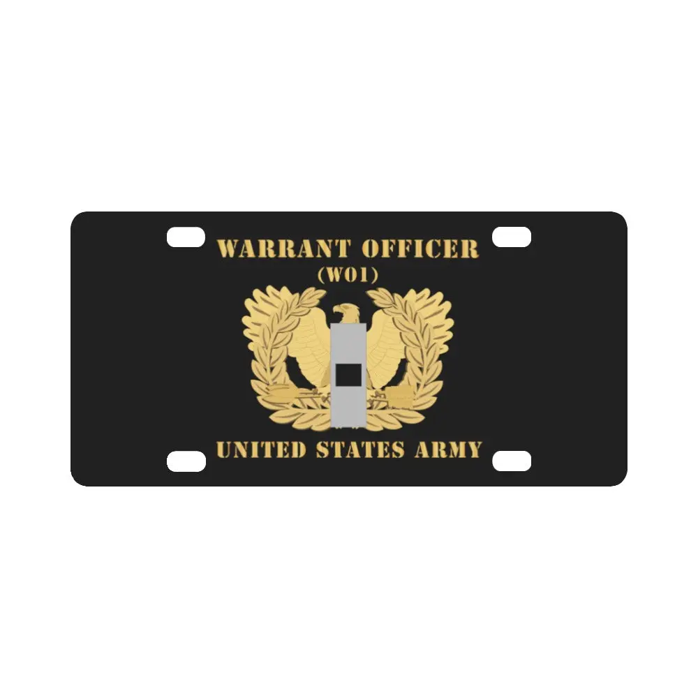 Army - Warrant Officer - W01 - Flat - Eagle And Bar X 300 Classic License Plate 1