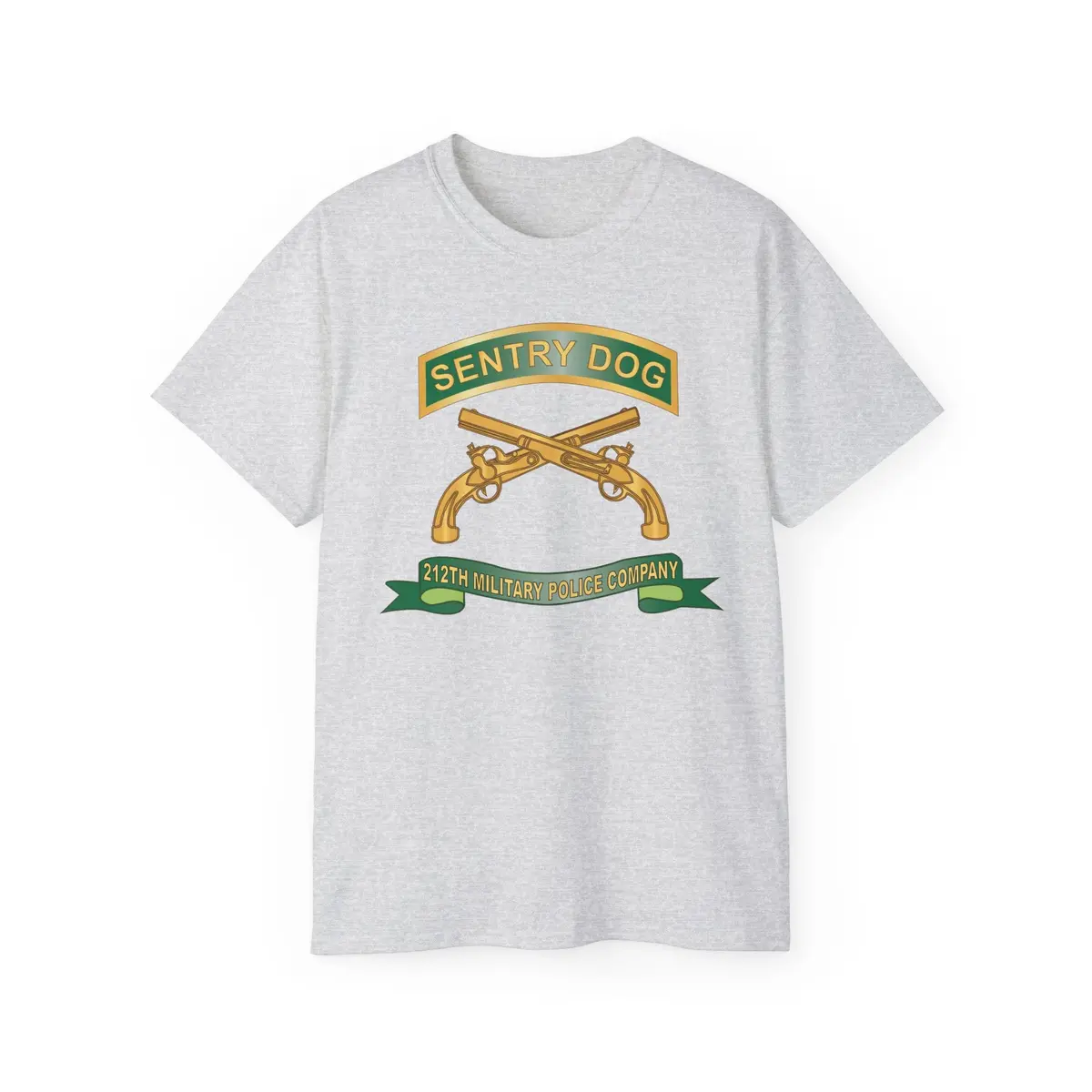 Unisex Ultra Cotton Tee - Army - Sentry Dog - 212Th Military Police Company W Br - Ribbon X 300 3