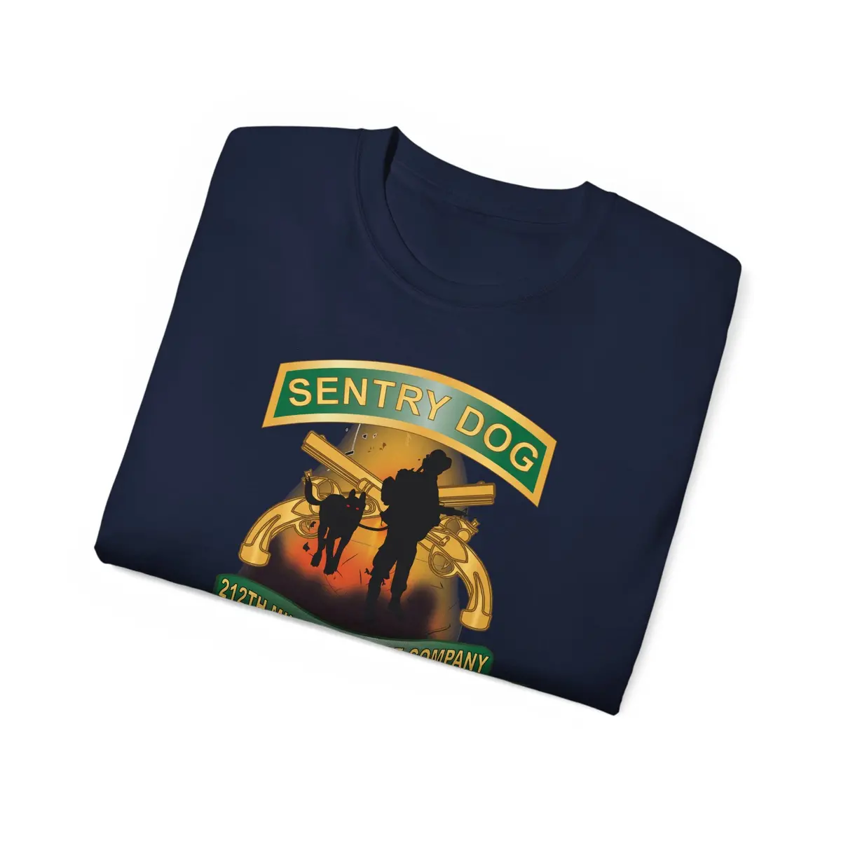 Unisex Ultra Cotton Tee - Army - Sentry Dog - 212Th Military Police Company - Dog Fire W Br - Ribbon Vietnam War Veteran W Vn Svc X 300 49