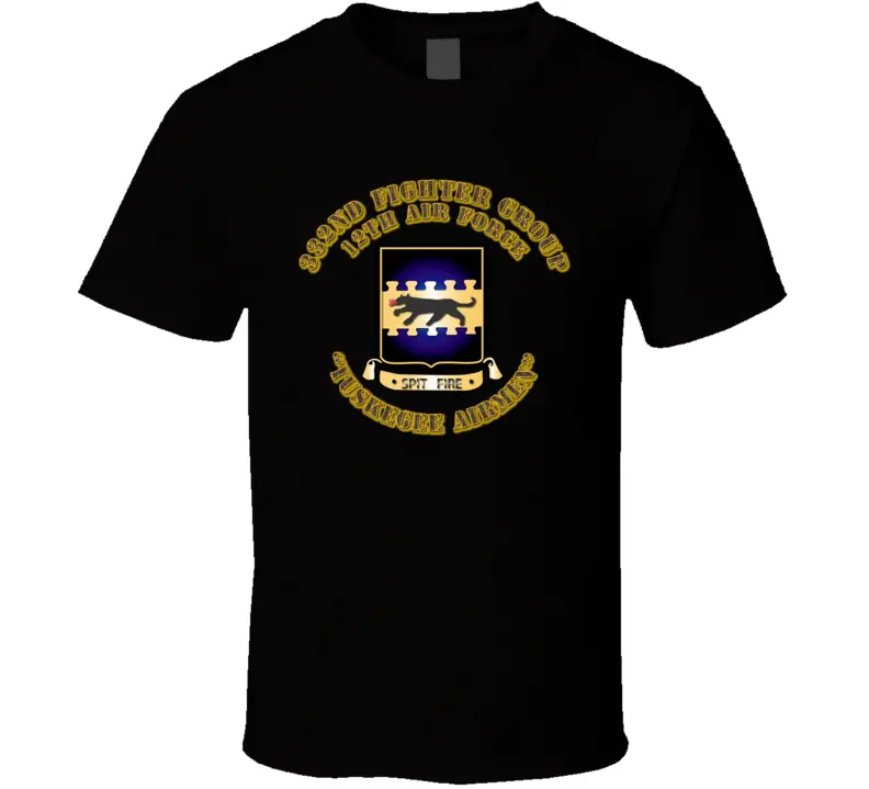 Aac - 332 Fg - 12Th Af - Tuskegee Airmen T Shirt 1