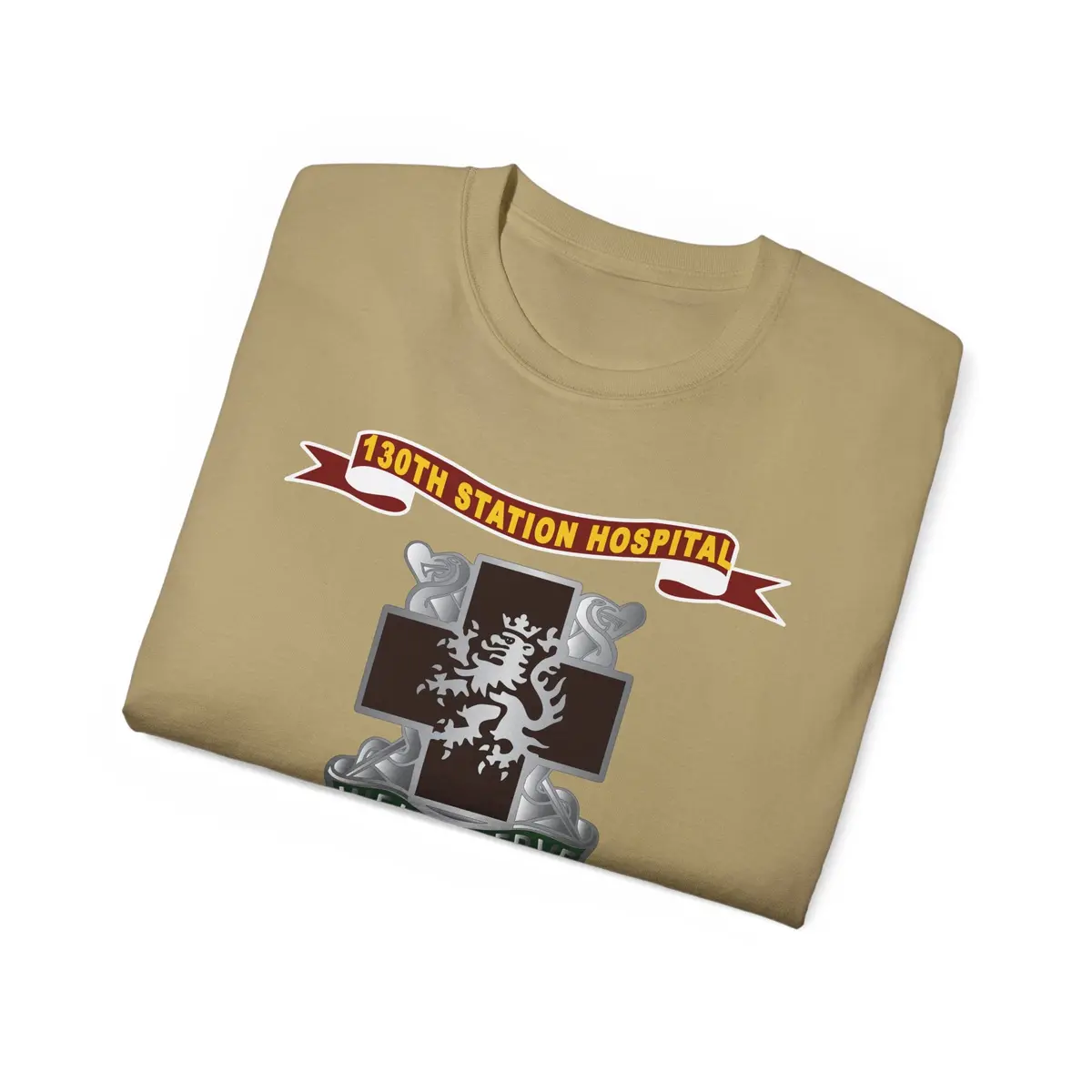 Unisex Ultra Cotton Tee - Army - 130Th Station Hospital - Ribbon - Dui X 300 15