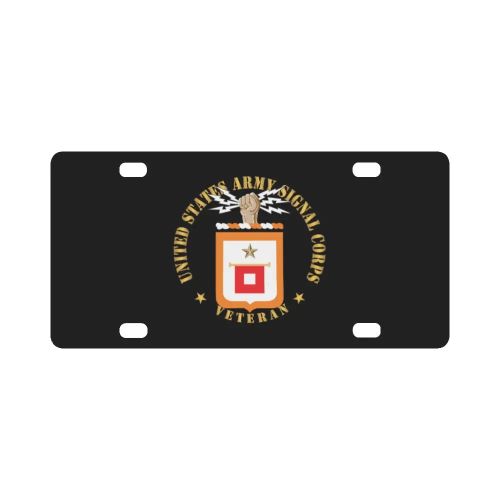 Army - Us Army Signal Corps Veteran W Signal Coa Wo Backgrnd X 300 Classic License Plate 1
