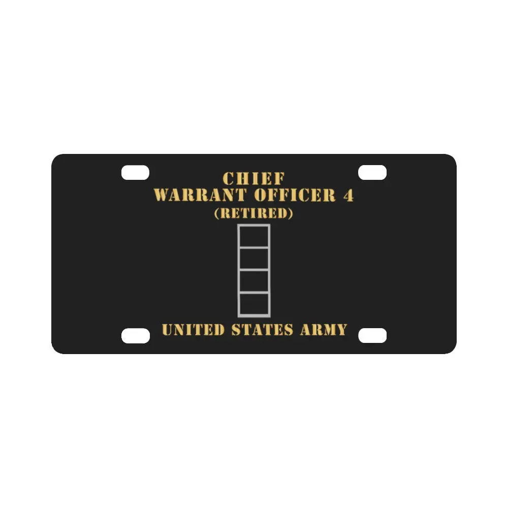 Army - Chief Warrant Officer 4 - Cw04 - Retired - Flat - X 300 Classic License Plate 1