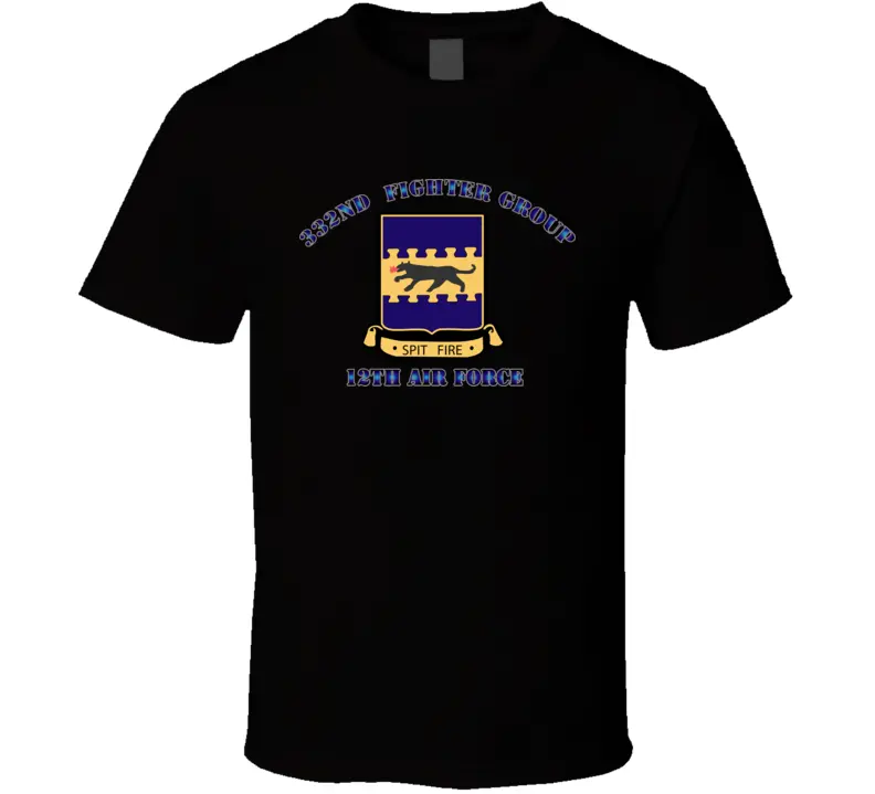 Usaaf - Wwii - 12Th Air Force - 332Nd  Fighter Group T Shirt 1