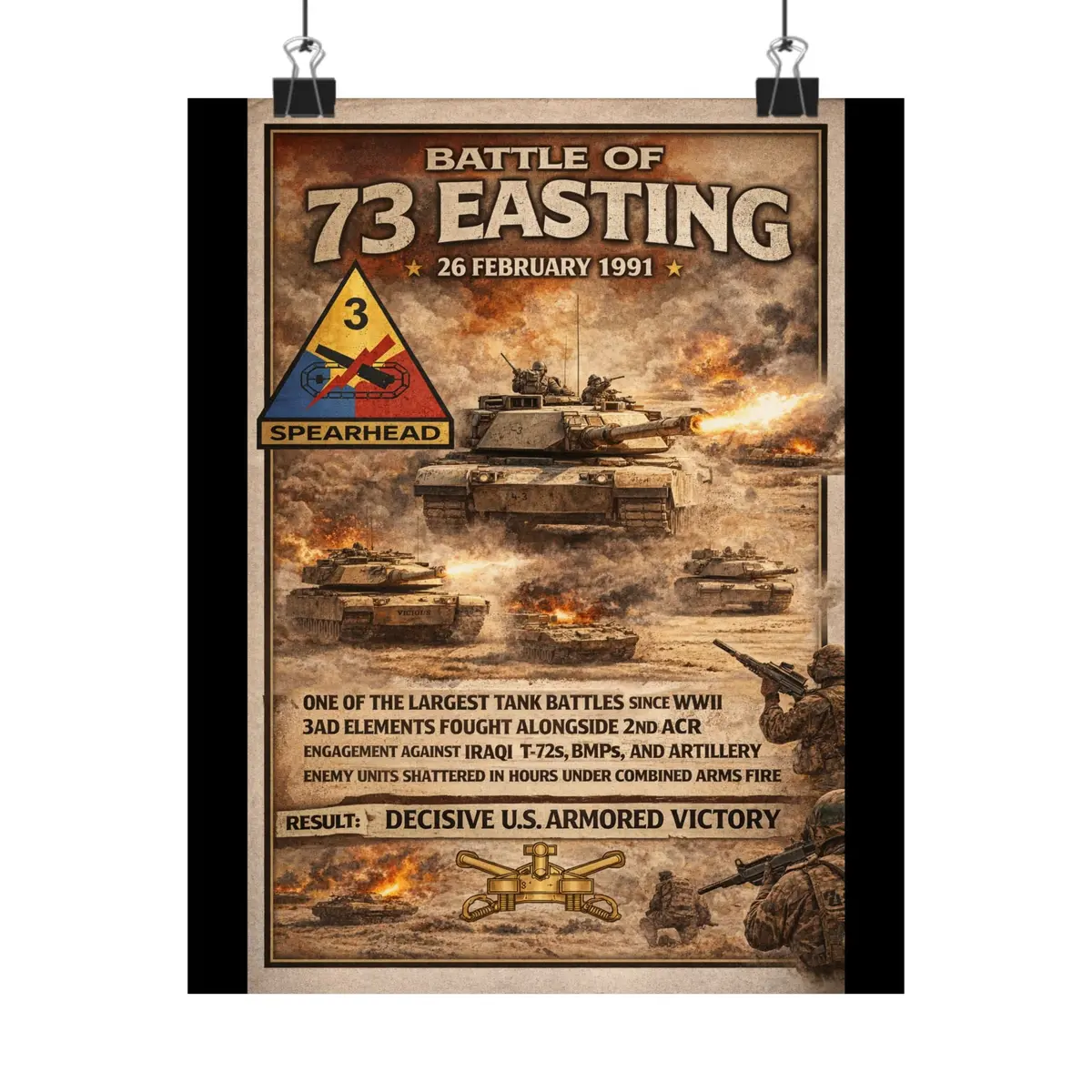 Matte Poster - Battle Of 73 Easting - 3Rd Armored Division 1