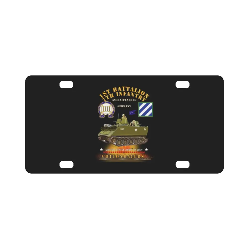 Army - 1St Bn 7Th Infantry - Aschaffenburg Frg - M113 Apc - Cottonbalers X 300 Classic License Plate 1