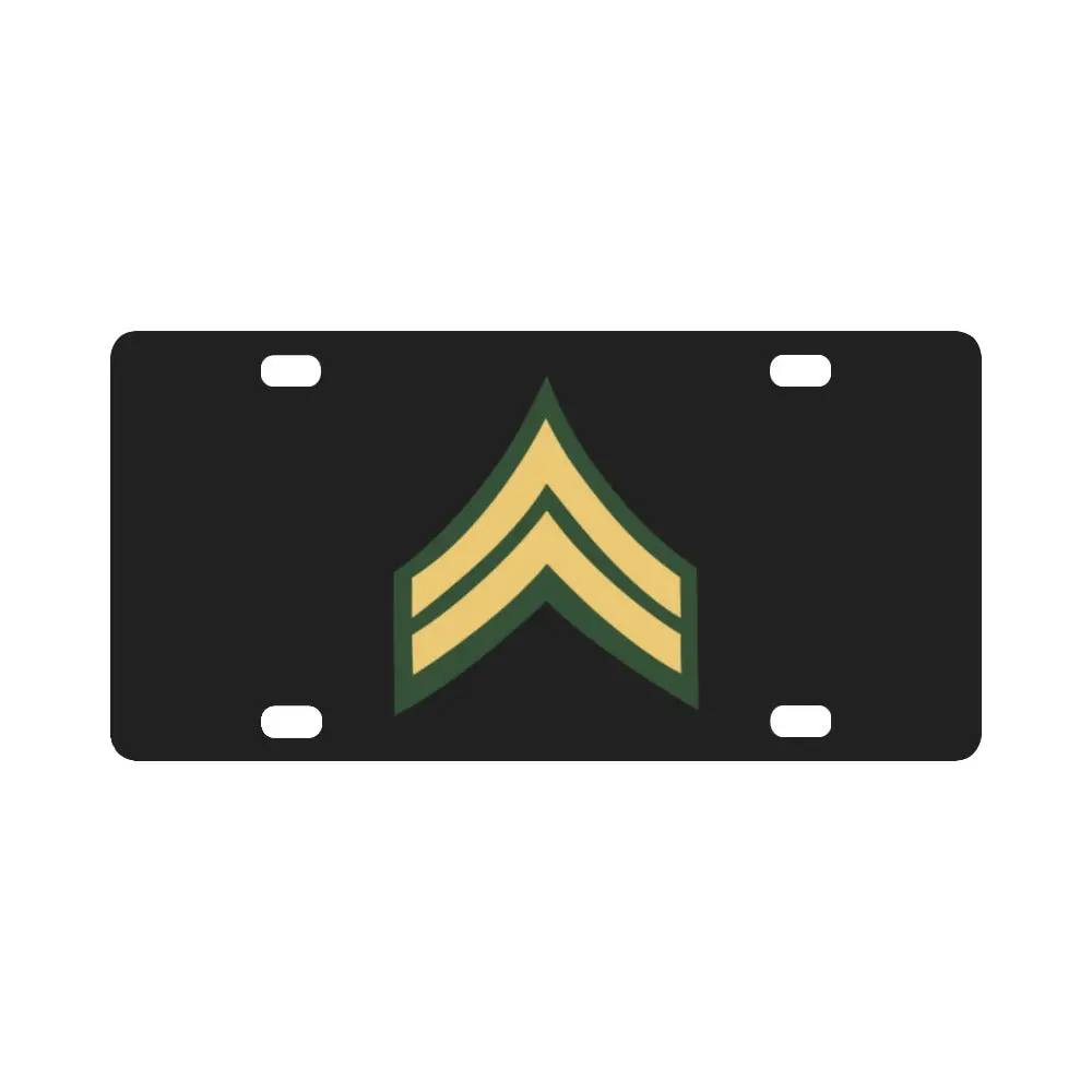 Army - Corporal E-4 (Cpl) X 300 Classic License Plate 1
