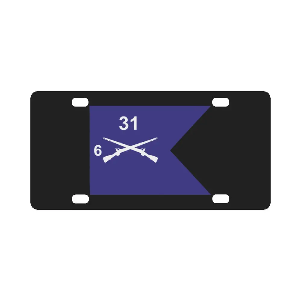 Army - Guidon - 6Th Bn 31St Infantry Classic License Plate 1