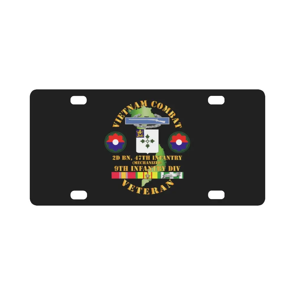 Army - Vietnam Combat Infantry Veteran W 2Nd Bn 47Th Inf (Mech) - 9Th Id Ssi Classic License Plate 1