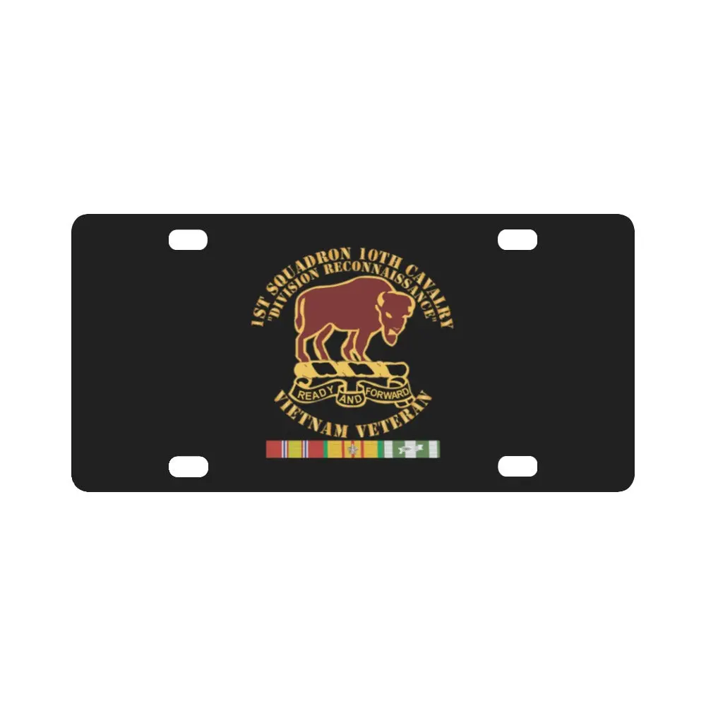 Army - 1St Squadron, 10Th Cavalry W Svc Ribbon X 300 Classic License Plate 1