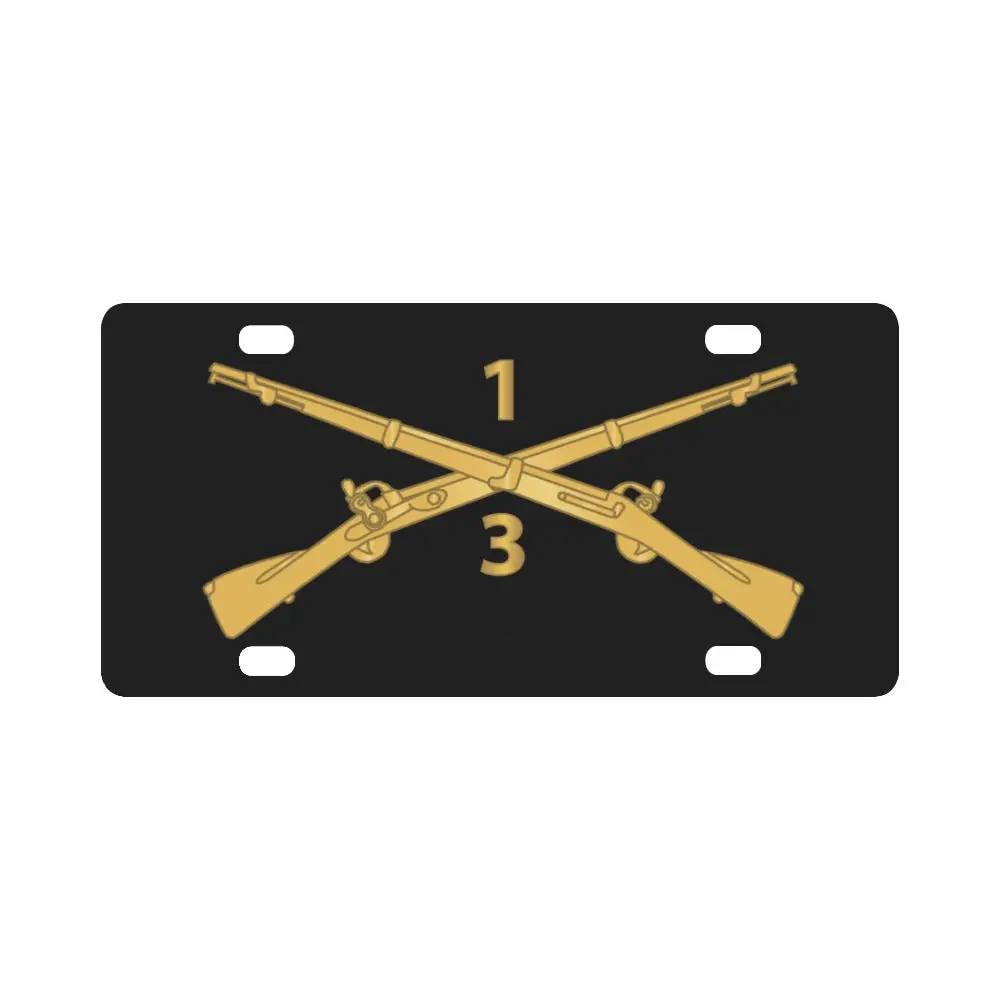 Army - 3Rd Battalion, 1St Infantry Regiment Branch - Wo Txt X 300 Classic License Plate 1