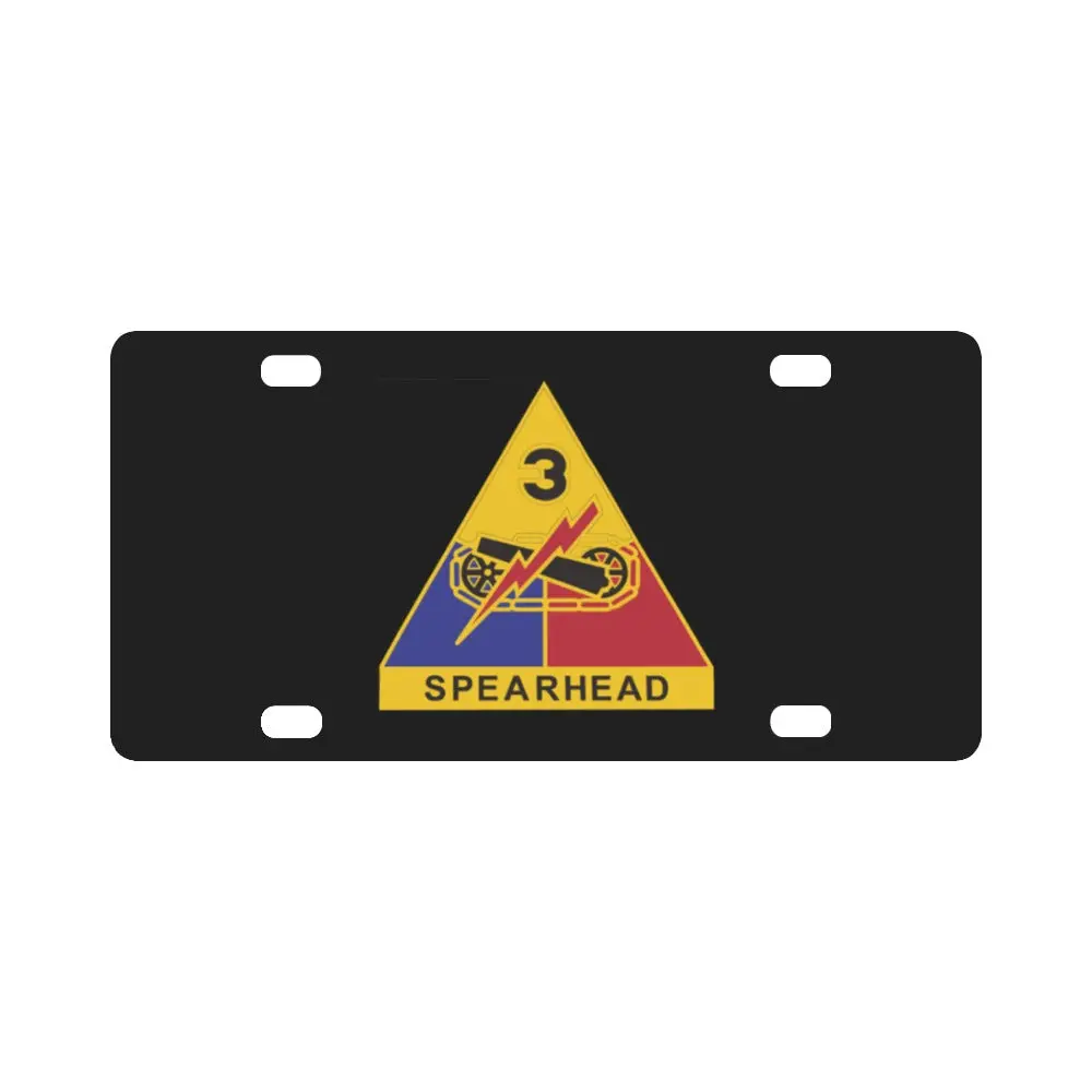 Dui - 3Rd Armored Division X 300 Classic License Plate 1