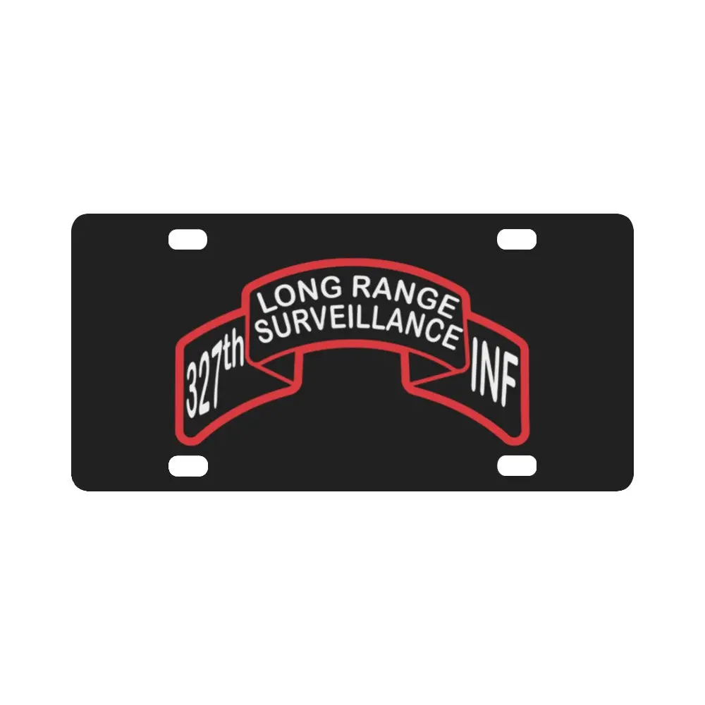 Scroll - 327Th Lrs Infantry Classic License Plate 1