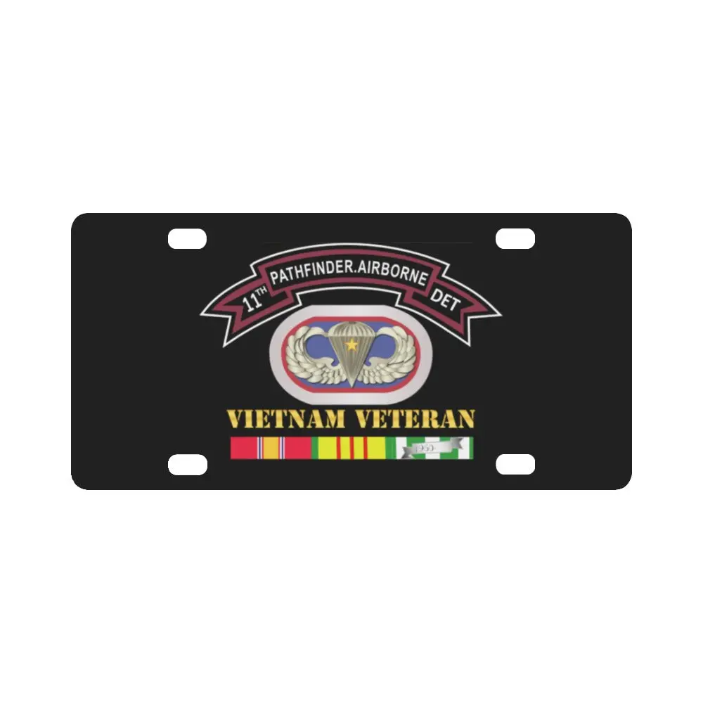 Army -11Th Pathfinder Detachment - Vietnam Vet W Abn Badge Cbt Star Classic License Plate 1