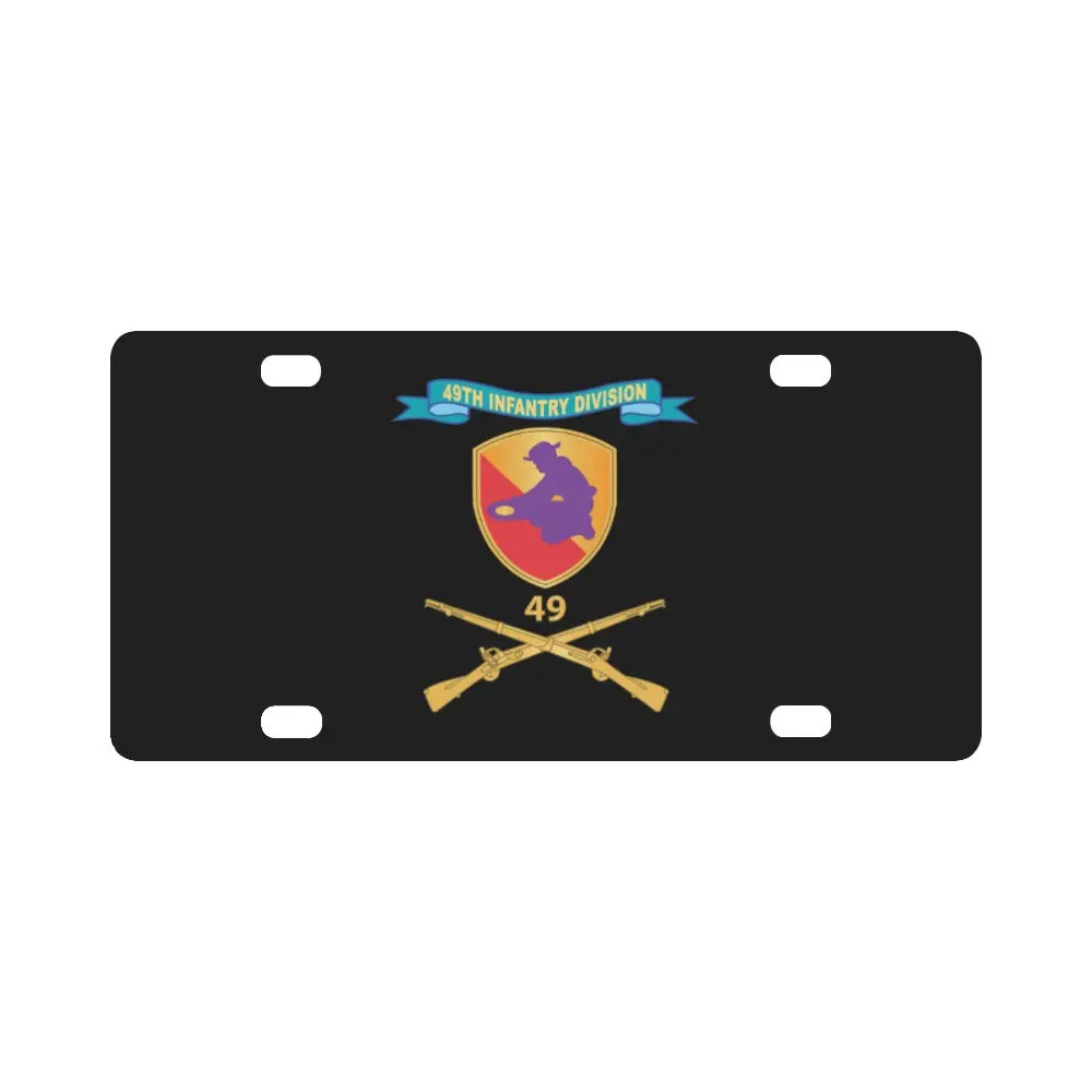 Army - 49Th Infantry Division W Br - Ssi - Ribbon X 300 Classic License Plate 1