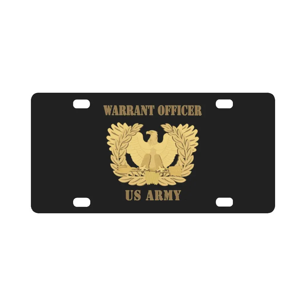 Army - Emblem - Warrant Officer Insignia X 300 Classic License Plate 1