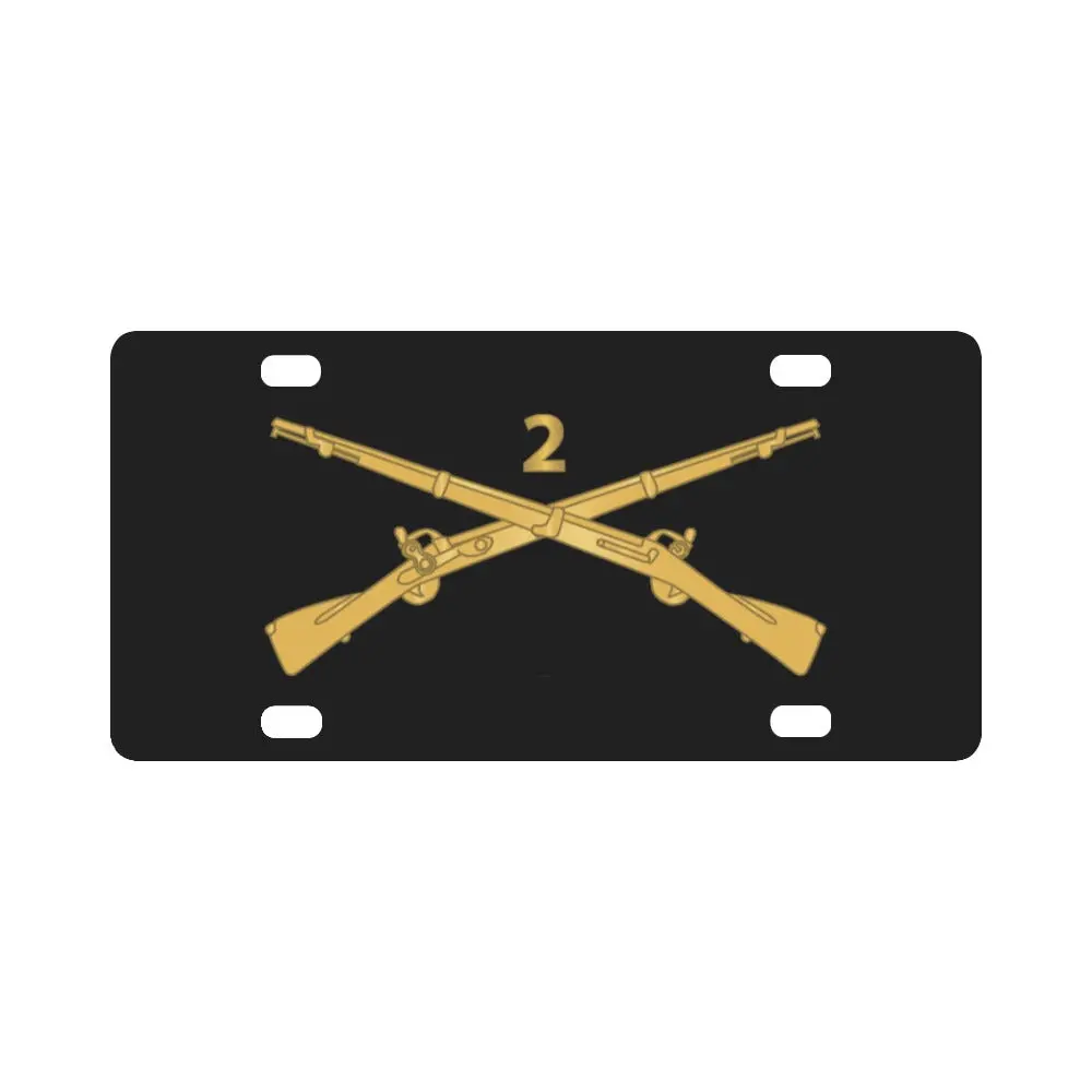 Army - 2Nd Infantry Regiment Branch - Wo Txt X 300 Classic License Plate 1