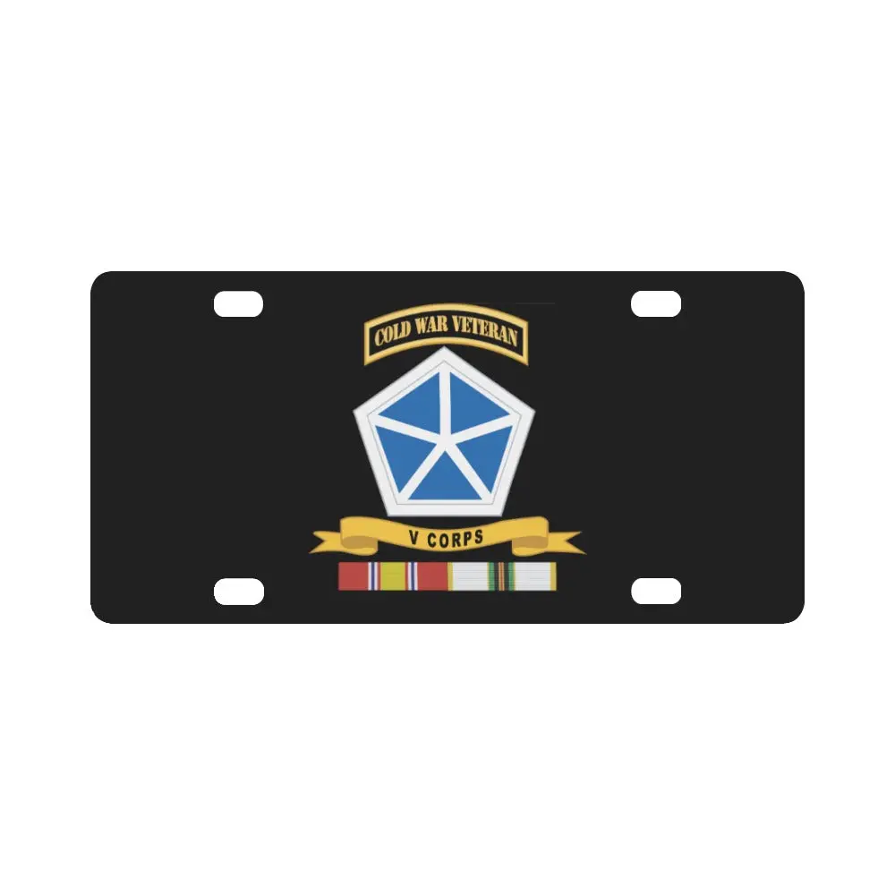 Army - V Corps W Br - Ribbon Cold War Vet Tab X 300 Classic License Plate 1