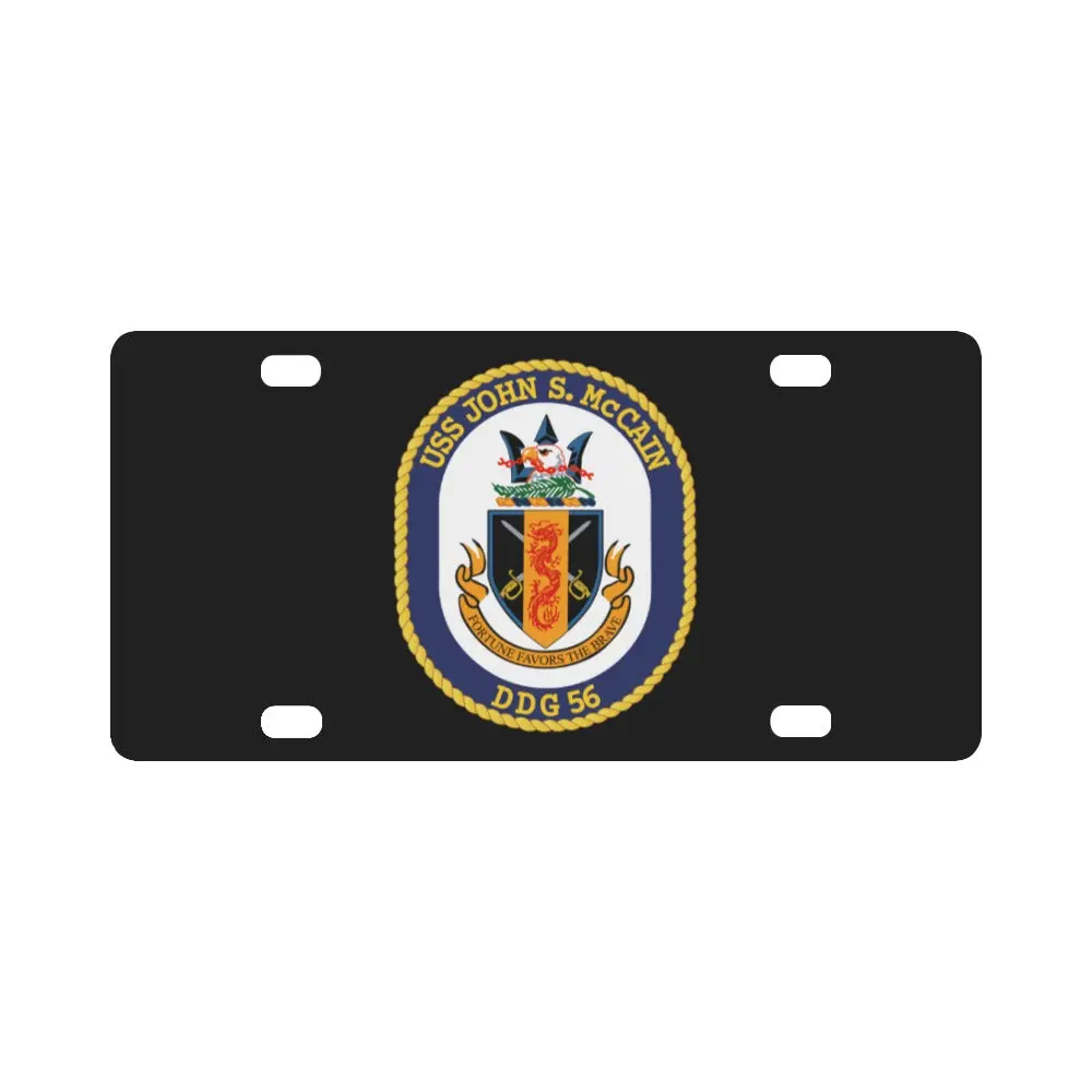 Navy - Uss John S. Mccain (Ddg-56) Wo Txt Classic License Plate 1