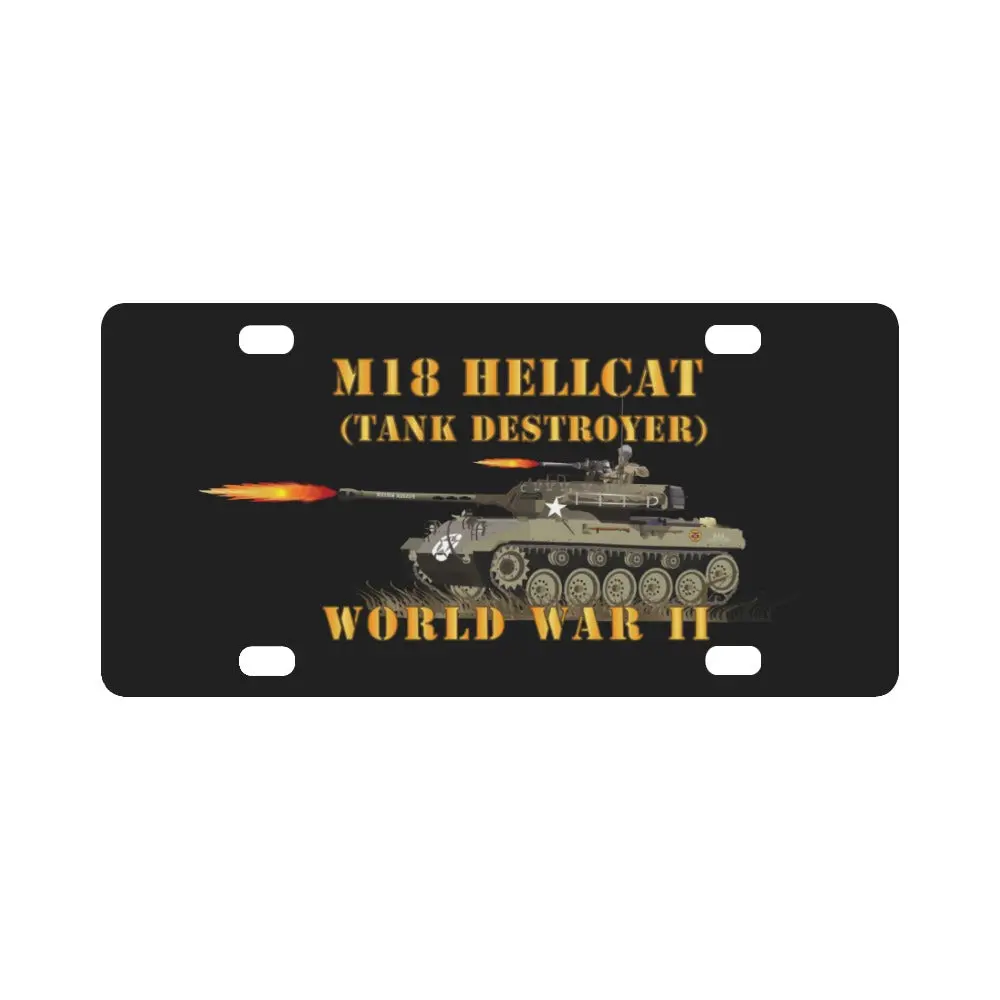 Army - Wwii - M18 Hellcat - Tank Destroyer Classic License Plate 1
