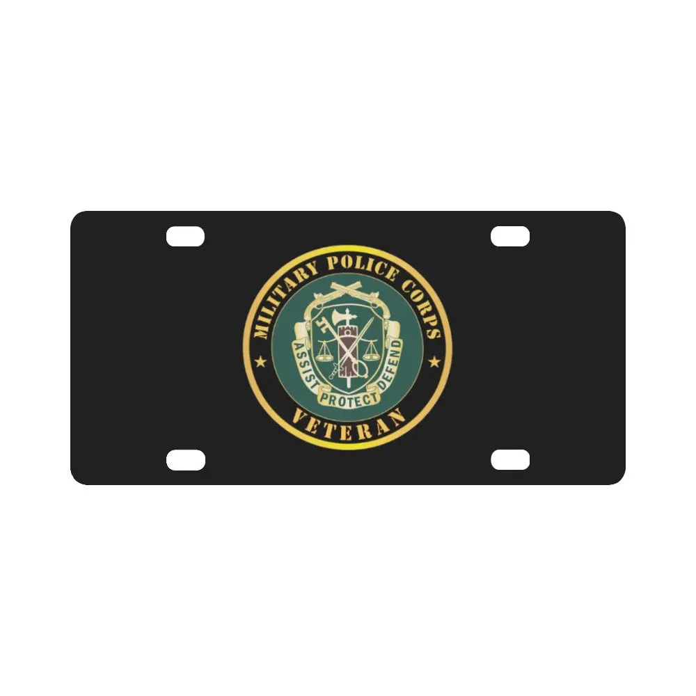 Army - Military Police Corps Regimental Crest - Veteran X 300 Classic License Plate 1