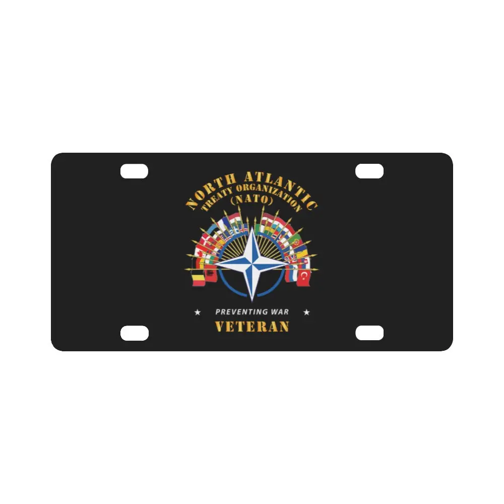 Army - Nato - Preventing War - Veteran X 300 Classic License Plate 1