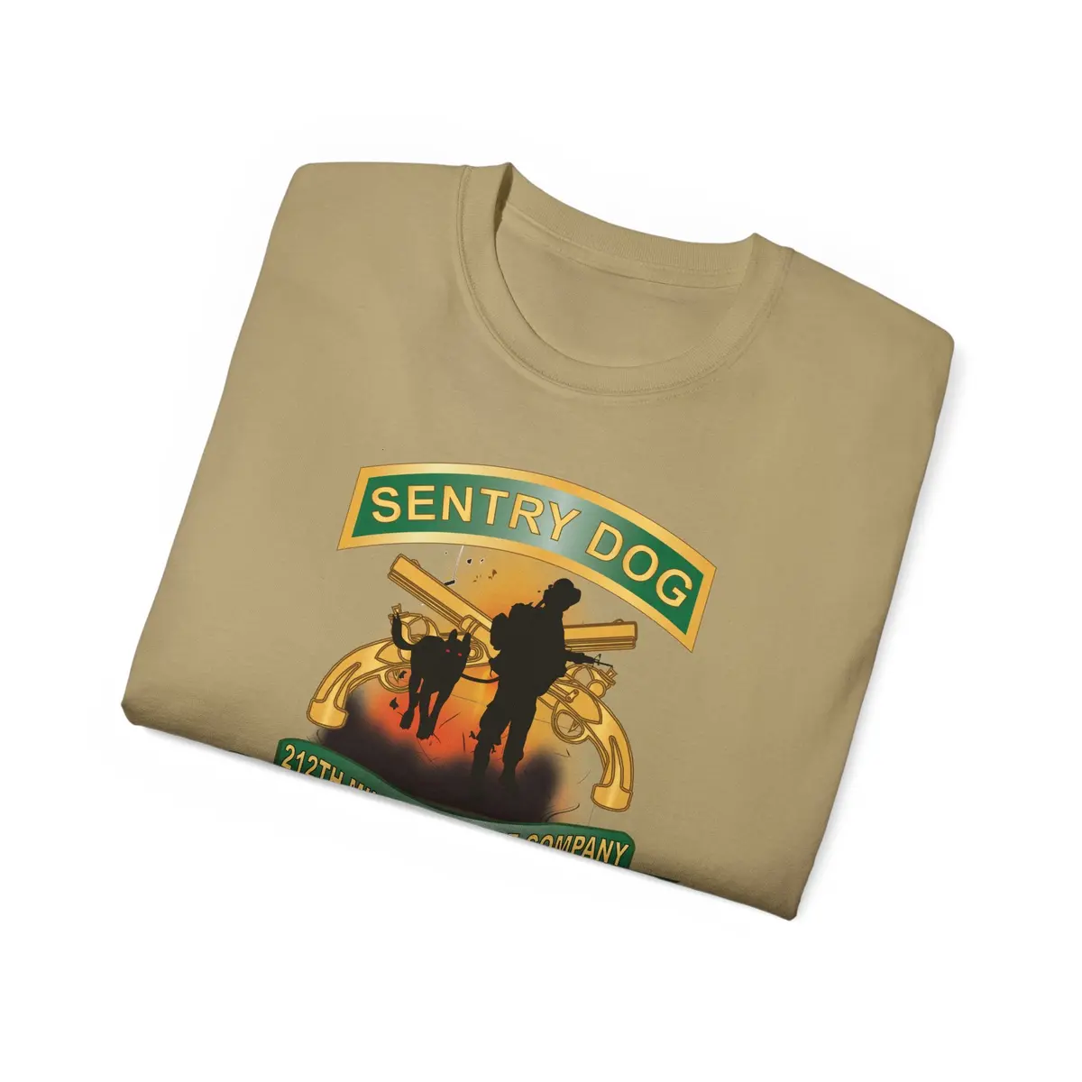 Unisex Ultra Cotton Tee - Army - Sentry Dog - 212Th Military Police Company - Dog Fire W Br - Ribbon Vietnam War Veteran W Vn Svc X 300 28