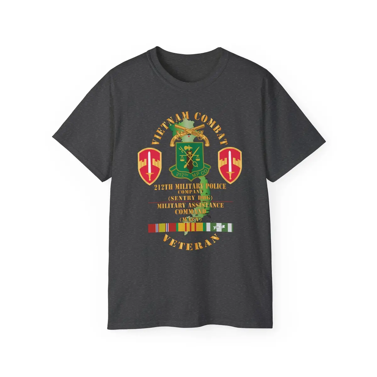 Unisex Ultra Cotton Tee - Army - Vietnam Combat Veteran W 212Th Military Police Company - Macv Ssi - Vn Svc X 300 8