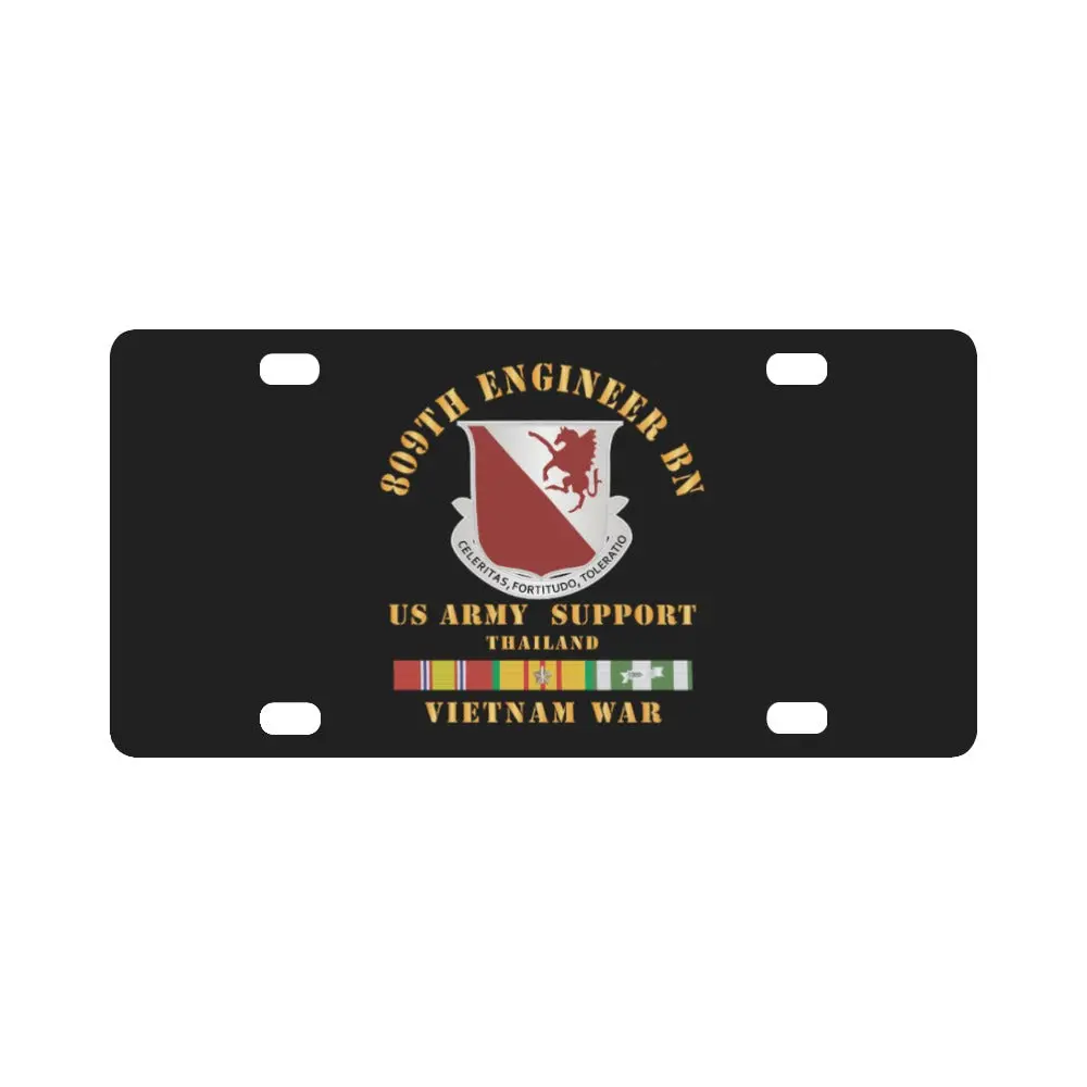 Army - 809Th Engineer Bn - Thailand W Vn Svc X 300 Classic License Plate 1