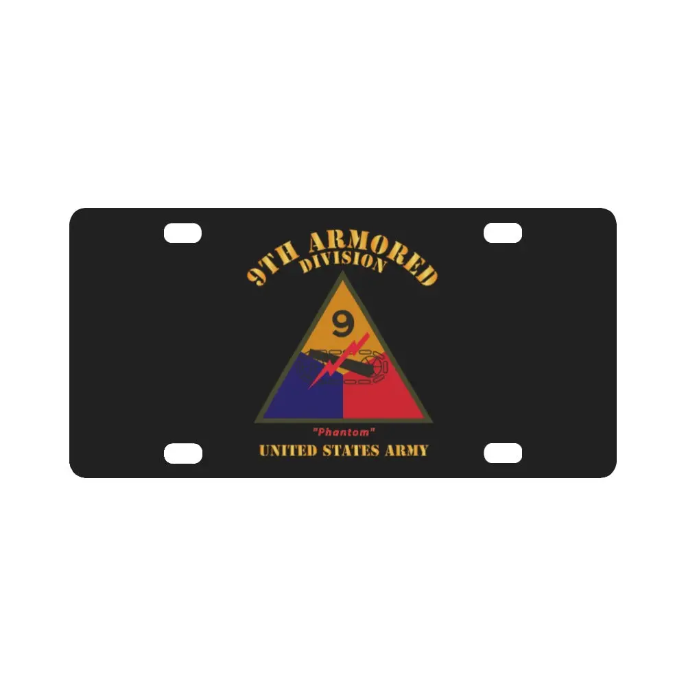 Army - Ssi - 9Th Armored Division - Phantom - Us Army X 300 Classic License Plate 1