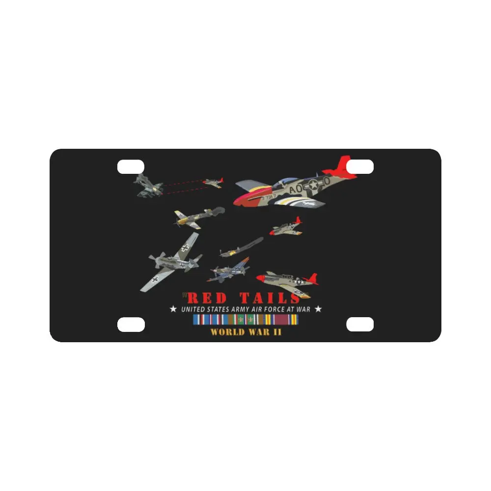 Army - Aac - 332Nd Fighter Group - Red Tails - At War Classic License Plate 1