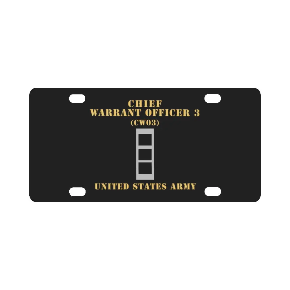 Army - Chief Warrant Officer 3 - Cw03 - Flat - X 300 Classic License Plate 1