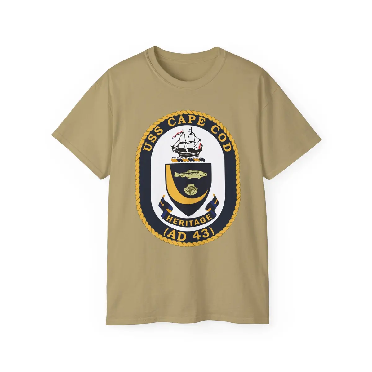 Unisex Ultra Cotton Tee - Navy - Uss Cape Cod (Ad 43) Wo Txt X 300 8