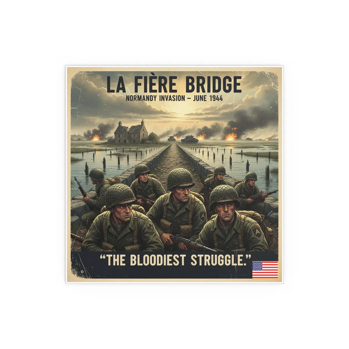 Indoor And Outdoor Silk Posters - 82Nd Airborne At The La Fière Bridge 6