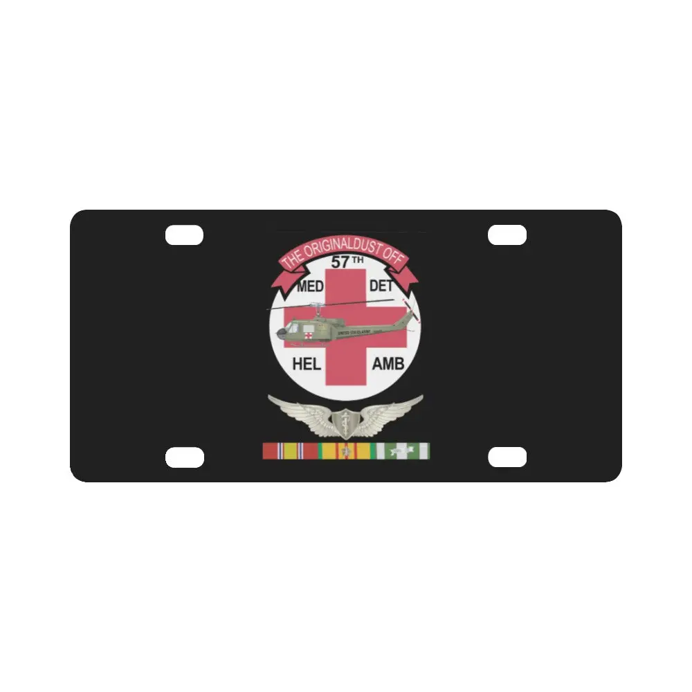 Army - 57Th Medical Co - Originall Dustoff - Vietnam W Flt Surgeon Wings W Vn Svc X 300 Classic License Plate 1