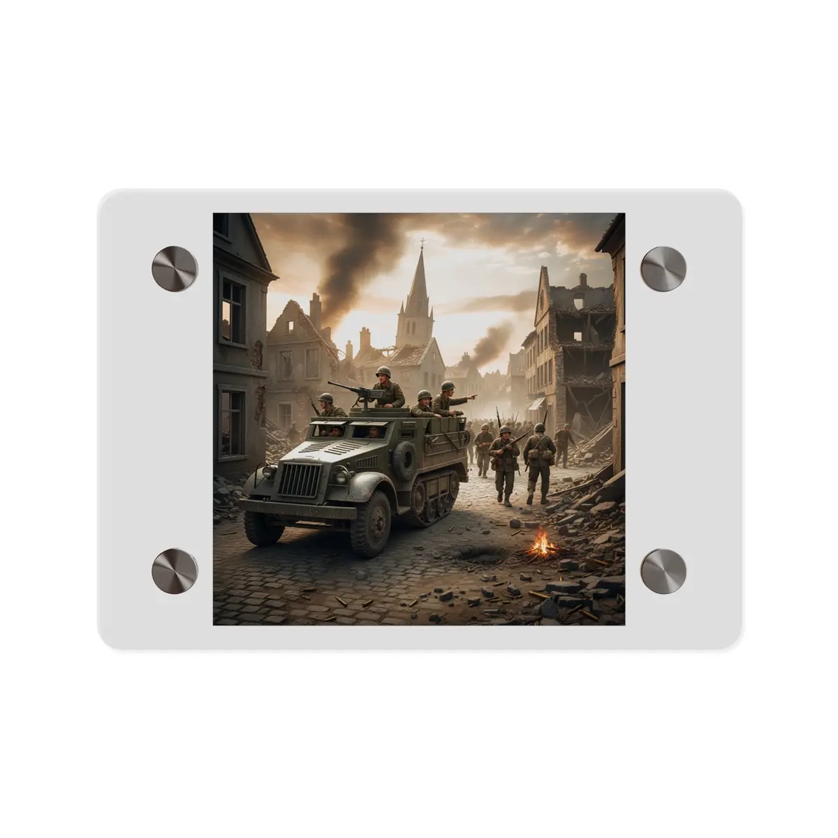 Acrylic Wall Art Panel - M3a1 Half-Track 1
