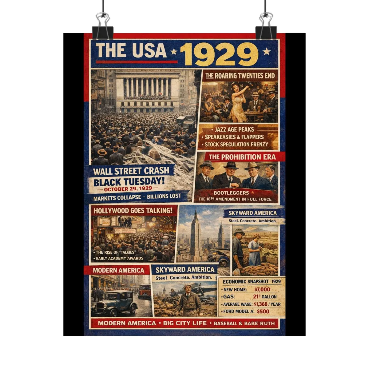 Matte Poster - The Usa - 1929 1
