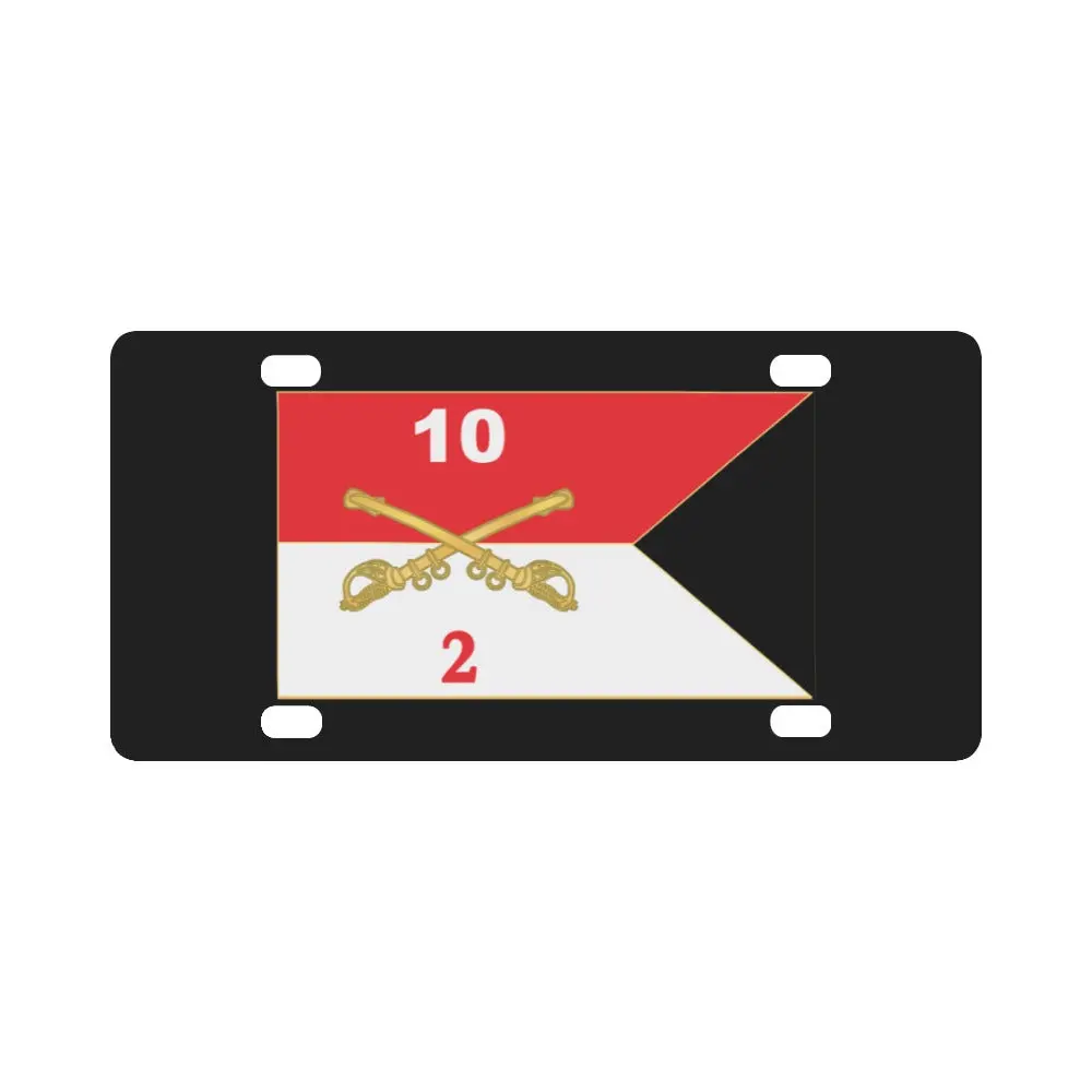 2Nd Squadron - 10Th Cavalry Guidon X 300 Classic License Plate 1