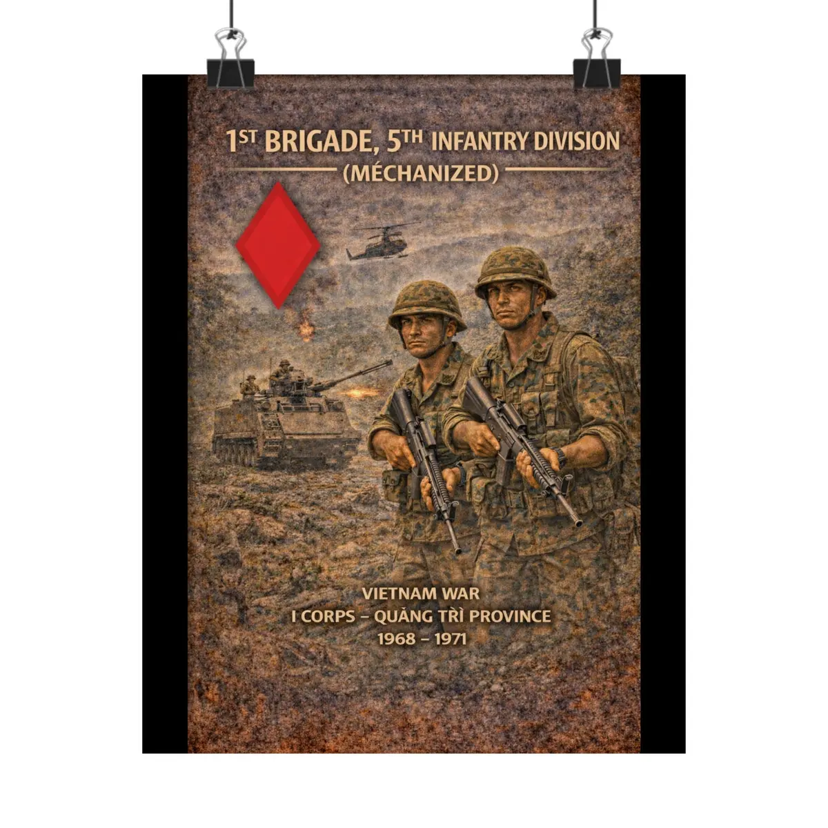 Matte Poster - 5Th Infantry Division - Vietnam War 1St Brigade In Quang Tri 1