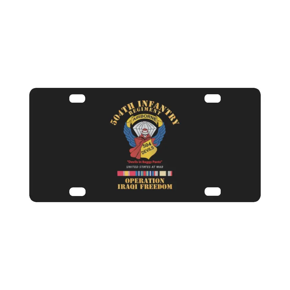 Army - 504Th Infantry Regiment - Devils - Oif X 300 Classic License Plate 1