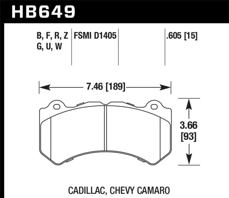 Hawk Hp Plus Front Brake Pads – Track-Ready Compound For 2012–2016 Chevrolet Camaro Zl1 1
