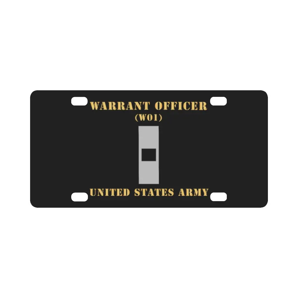Army - Warrant Officer - W01 - Flat X 300 Classic License Plate 1