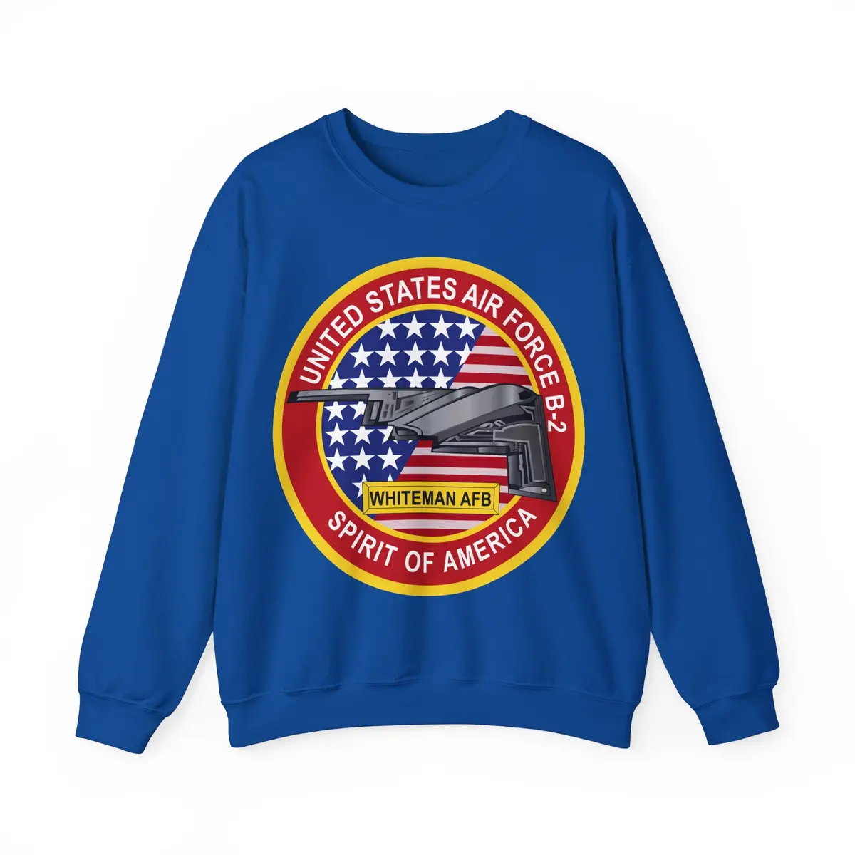 Unisex Heavy Blend Crewneck Sweatshirt - Usaf - B2 - Spirit - Stealth Bomber Wo Txt 9