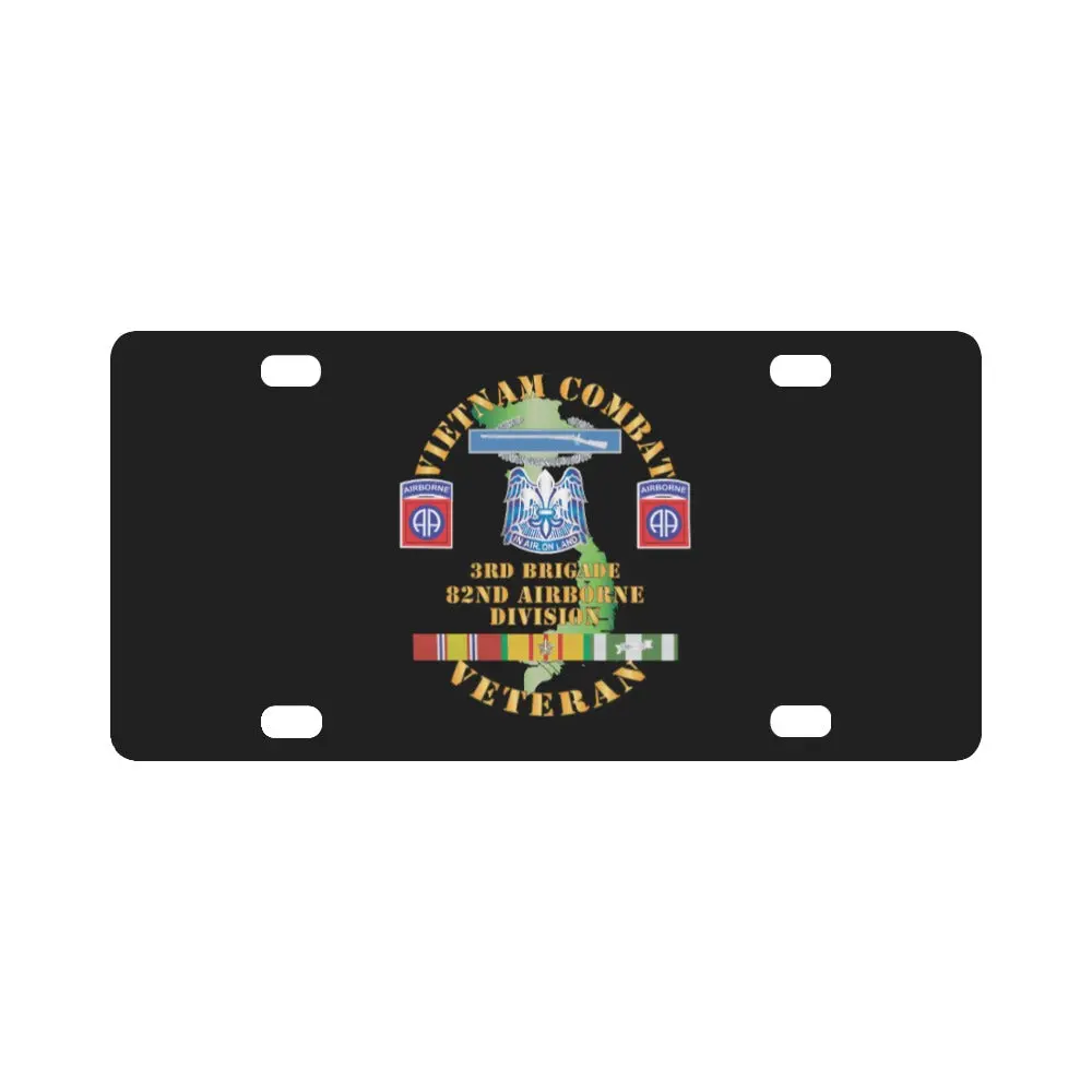 Army - Vietnam Combat Vet - 3Rd Bde 82Nd Airborne Div Dui W Vn Svc X 300 Classic License Plate 1