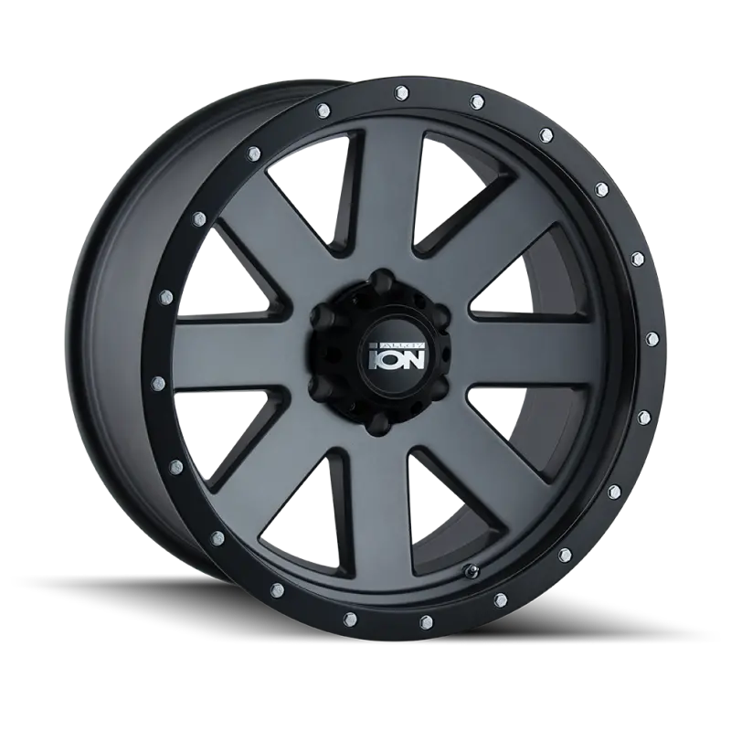 Ion Type 134 Beadlock Wheel – 18×9, 5×127 Bolt Pattern, 0Mm Offset, Matte Gunmetal/Black Finish 1