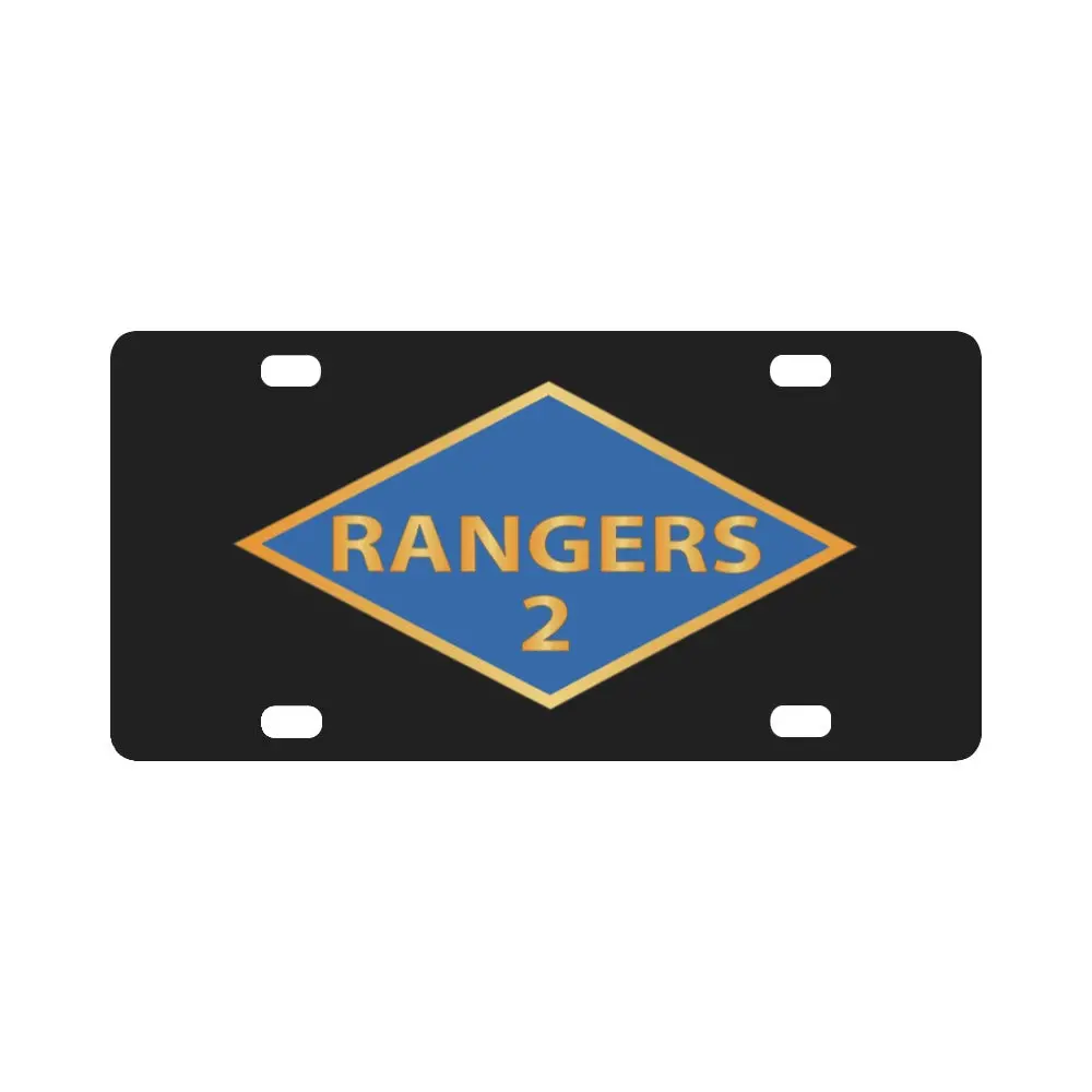 Ssi - 2Nd Ranger Battalion - Ranger Diamond - Wwii X 300 Classic License Plate 1