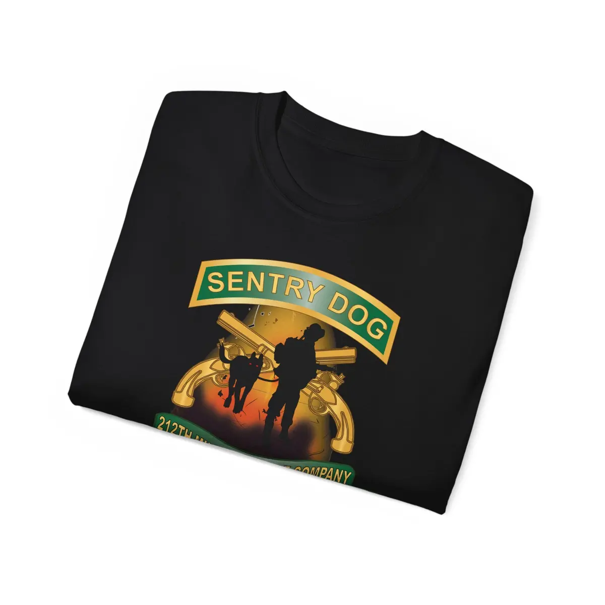 Unisex Ultra Cotton Tee - Army - Sentry Dog - 212Th Military Police Company - Dog Fire W Br - Ribbon Vietnam War Veteran W Vn Svc X 300 16