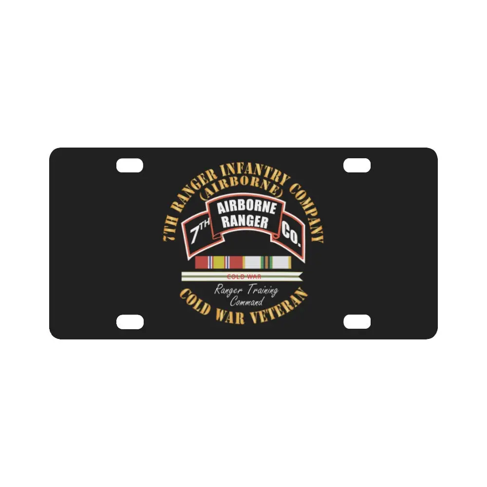 7Th Ranger Infantry Company - Airborne - Cold War Svc Ribbons X 300 Classic License Plate 1